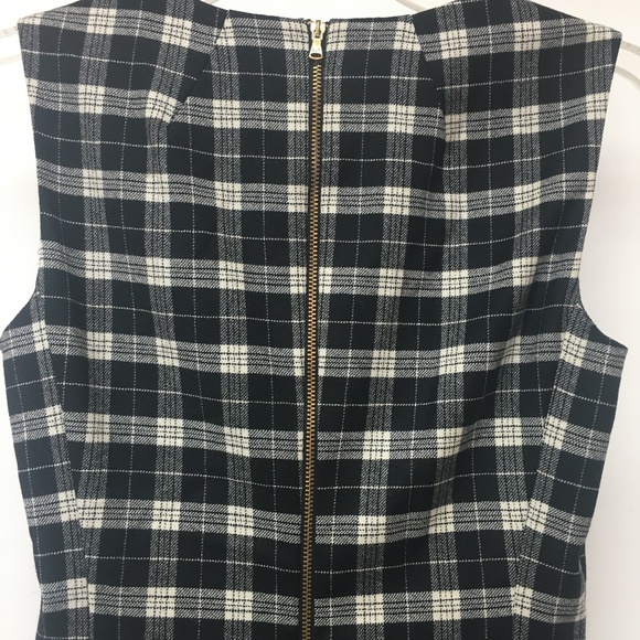 NWT DOLCE & GABBANA Black White Plaid Tartan Dress - Picture 8 of 9